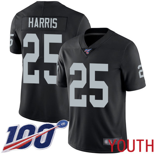 Oakland Raiders Limited Black Youth Erik Harris Home Jersey NFL Football #25 100th Season Vapor Jersey->women nfl jersey->Women Jersey